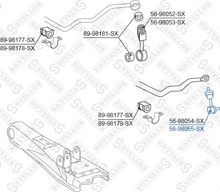 Stellox 56-98055-SX - Asta / Puntone, Stabilizzatore autozon.pro