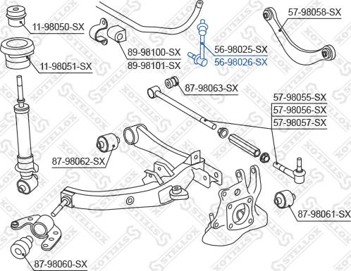 Stellox 56-98026-SX - Asta / Puntone, Stabilizzatore autozon.pro