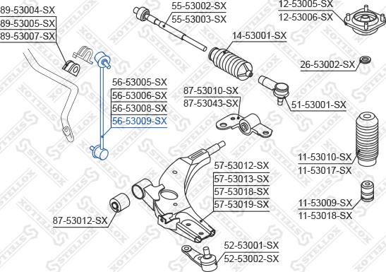 Stellox 56-53009-SX - Asta / Puntone, Stabilizzatore autozon.pro