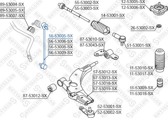 Stellox 56-53005-SX - Asta / Puntone, Stabilizzatore autozon.pro