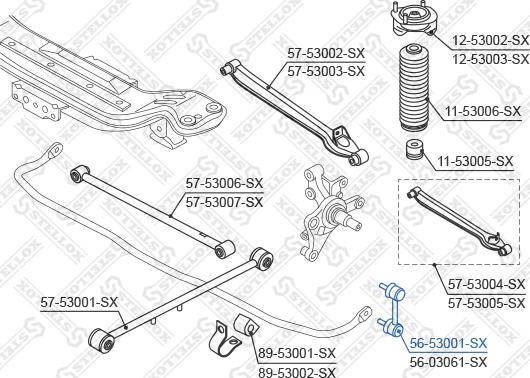 Stellox 56-53001-SX - Asta / Puntone, Stabilizzatore autozon.pro