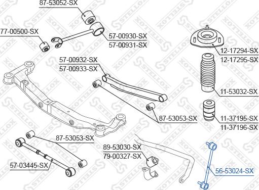 Stellox 56-53024-SX - Asta / Puntone, Stabilizzatore autozon.pro