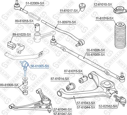 Stellox 56-61005-SX - Asta / Puntone, Stabilizzatore autozon.pro