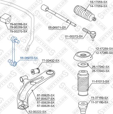 Stellox 56-06970-SX - Asta / Puntone, Stabilizzatore autozon.pro