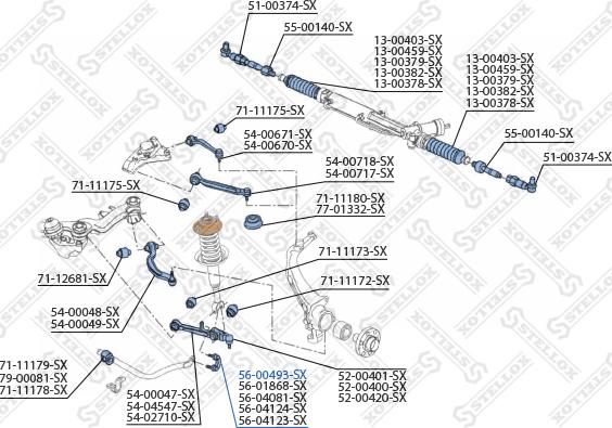 Stellox 56-00493-SX - Asta / Puntone, Stabilizzatore autozon.pro