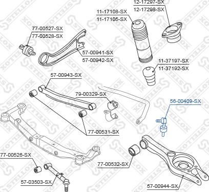 Stellox 56-00409-SX - Asta / Puntone, Stabilizzatore autozon.pro