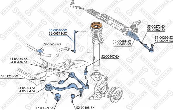 Stellox 56-00510-SX - Asta / Puntone, Stabilizzatore autozon.pro