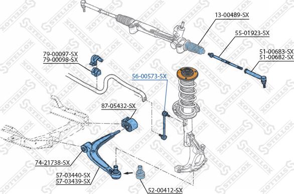 Stellox 56-00573-SX - Asta / Puntone, Stabilizzatore autozon.pro