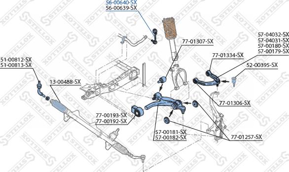 Stellox 56-00640-SX - Asta / Puntone, Stabilizzatore autozon.pro