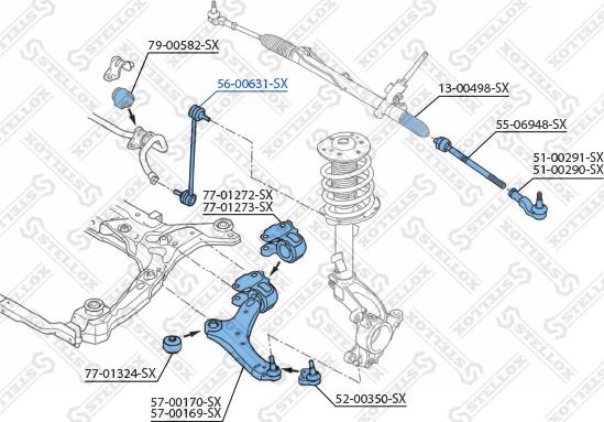 Stellox 56-00631-SX - Asta / Puntone, Stabilizzatore autozon.pro