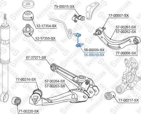 Stellox 56-00010-SX - Asta / Puntone, Stabilizzatore autozon.pro