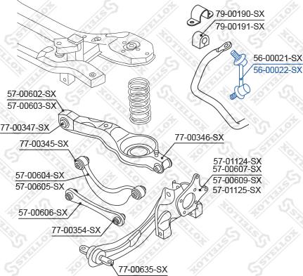 Stellox 56-00022-SX - Asta / Puntone, Stabilizzatore autozon.pro