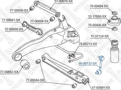 Stellox 56-00132-SX - Asta / Puntone, Stabilizzatore autozon.pro