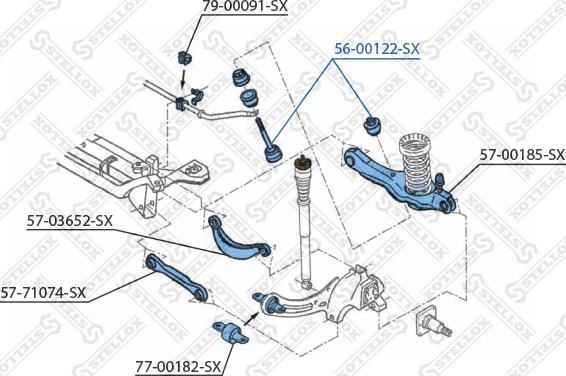 Stellox 56-00122-SX - Asta / Puntone, Stabilizzatore autozon.pro