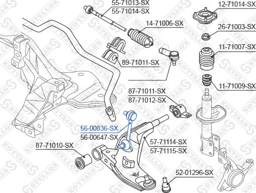 Stellox 56-00836-SX - Asta / Puntone, Stabilizzatore autozon.pro