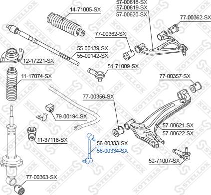 Stellox 56-00334-SX - Asta / Puntone, Stabilizzatore autozon.pro