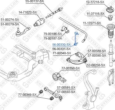 Stellox 56-00330-SX - Asta / Puntone, Stabilizzatore autozon.pro