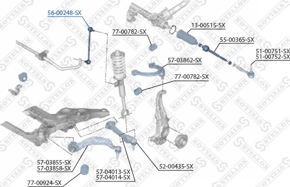 Stellox 56-00248-SX - Asta / Puntone, Stabilizzatore autozon.pro