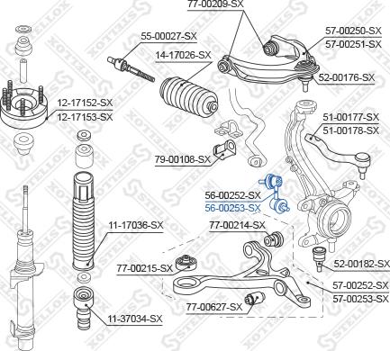 Stellox 56-00253-SX - Asta / Puntone, Stabilizzatore autozon.pro