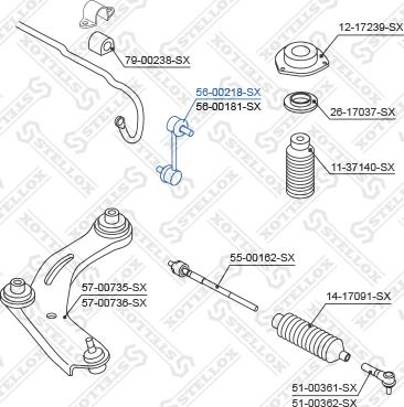 Stellox 56-00218-SX - Asta / Puntone, Stabilizzatore autozon.pro