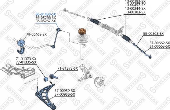 Stellox 56-01430-SX - Asta / Puntone, Stabilizzatore autozon.pro