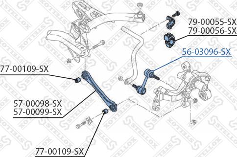 Stellox 56-03096-SX - Asta / Puntone, Stabilizzatore autozon.pro