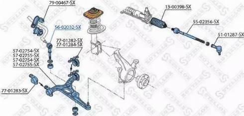 Stellox 56-02032-SX - Asta / Puntone, Stabilizzatore autozon.pro