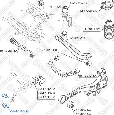 Stellox 56-17007-SX - Asta / Puntone, Stabilizzatore autozon.pro