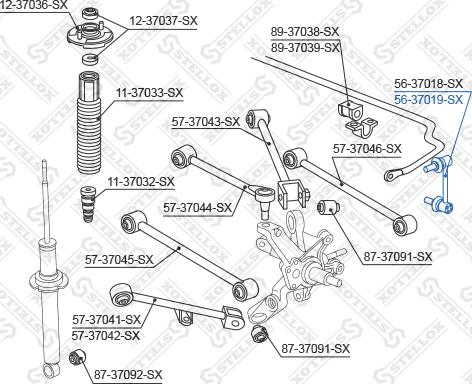 Stellox 56-37019-SX - Asta / Puntone, Stabilizzatore autozon.pro