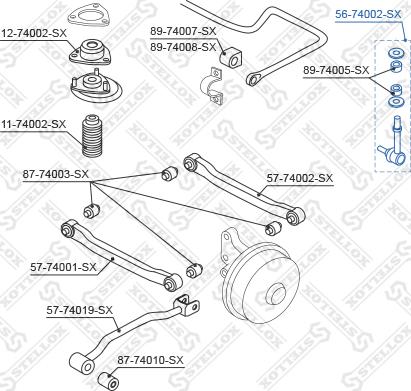 Stellox 56-74002-SX - Asta / Puntone, Stabilizzatore autozon.pro