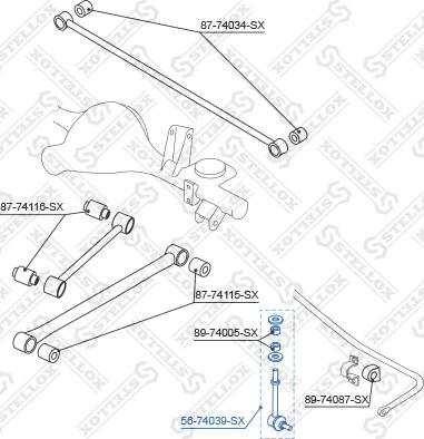 Stellox 56-74039-SX - Asta / Puntone, Stabilizzatore autozon.pro