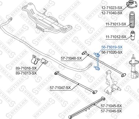 Stellox 56-71019-SX - Asta / Puntone, Stabilizzatore autozon.pro