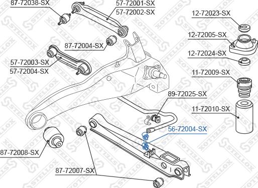 Stellox 56-72004-SX - Asta / Puntone, Stabilizzatore autozon.pro