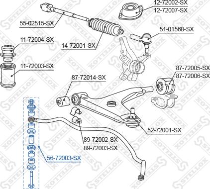 Stellox 56-72003-SX - Asta / Puntone, Stabilizzatore autozon.pro