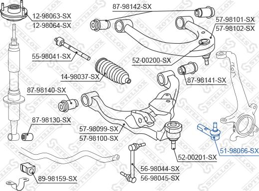 Stellox 51-98066-SX - Testa barra d'accoppiamento autozon.pro