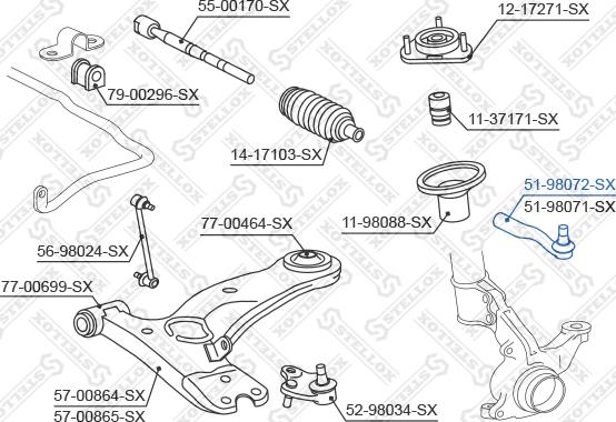 Stellox 51-98072-SX - Testa barra d'accoppiamento autozon.pro