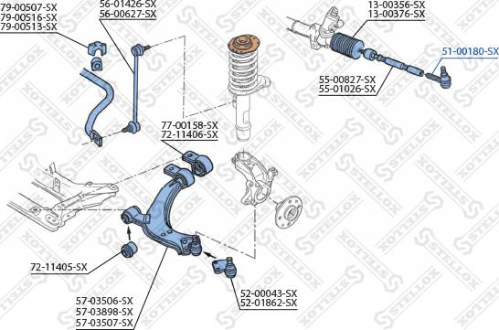 Stellox 51-00180-SX - Testa barra d'accoppiamento autozon.pro