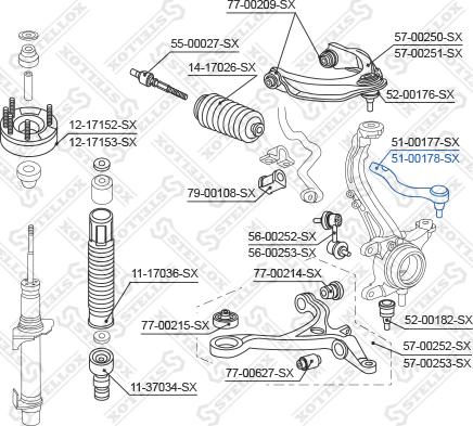 Stellox 51-00178-SX - Testa barra d'accoppiamento autozon.pro