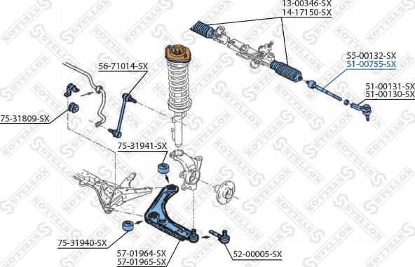 Stellox 51-00755-SX - Giunto assiale, Asta trasversale autozon.pro