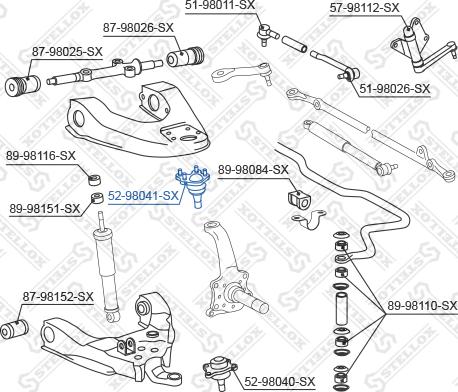 Stellox 52-98041-SX - Giunto di supporto / guida autozon.pro