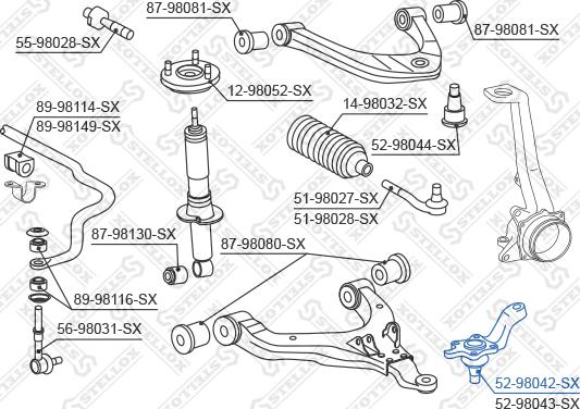 Stellox 52-98042-SX - Giunto di supporto / guida autozon.pro