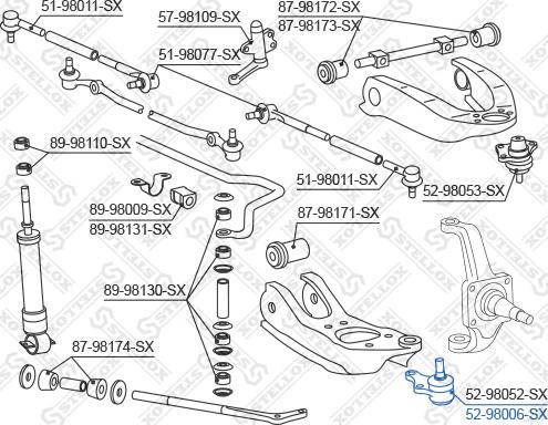 Stellox 52-98006-SX - Giunto di supporto / guida autozon.pro