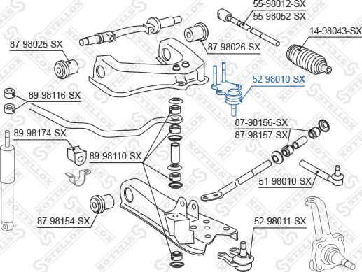 Stellox 52-98010-SX - Giunto di supporto / guida autozon.pro