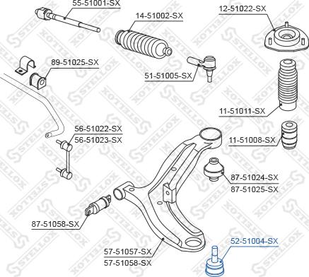 Stellox 52-51004-SX - Giunto di supporto / guida autozon.pro