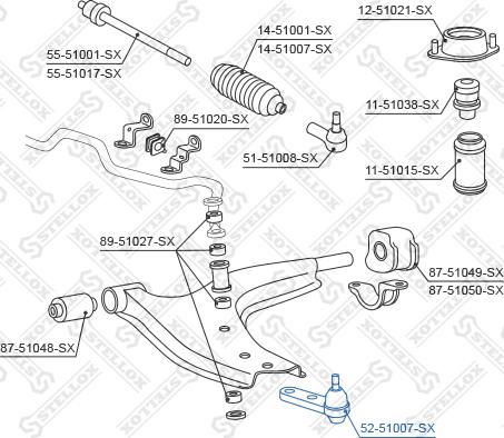 Stellox 52-51007-SX - Giunto di supporto / guida autozon.pro