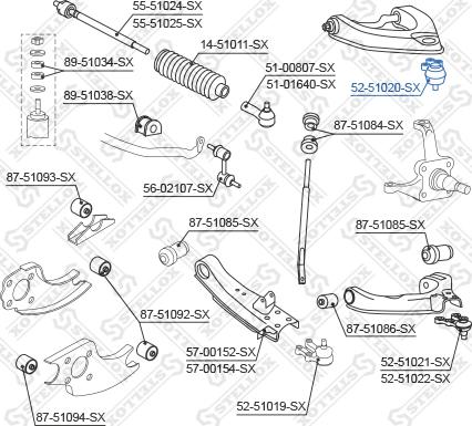 Stellox 52-51020-SX - Giunto di supporto / guida autozon.pro