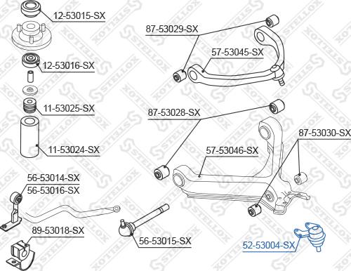 Stellox 52-53004-SX - Giunto di supporto / guida autozon.pro