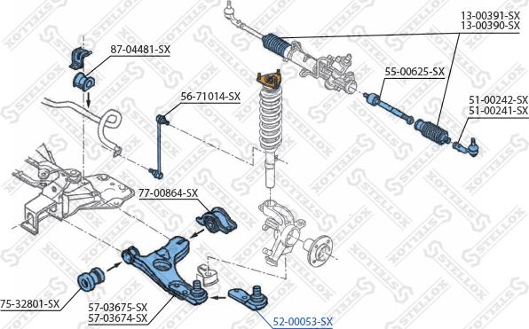 Stellox 52-00053-SX - Giunto di supporto / guida autozon.pro