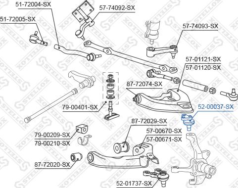 Stellox 52-00037-SX - Giunto di supporto / guida autozon.pro