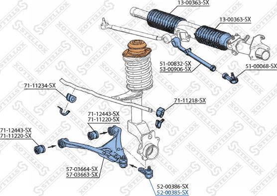 Stellox 52-00385-SX - Giunto di supporto / guida autozon.pro